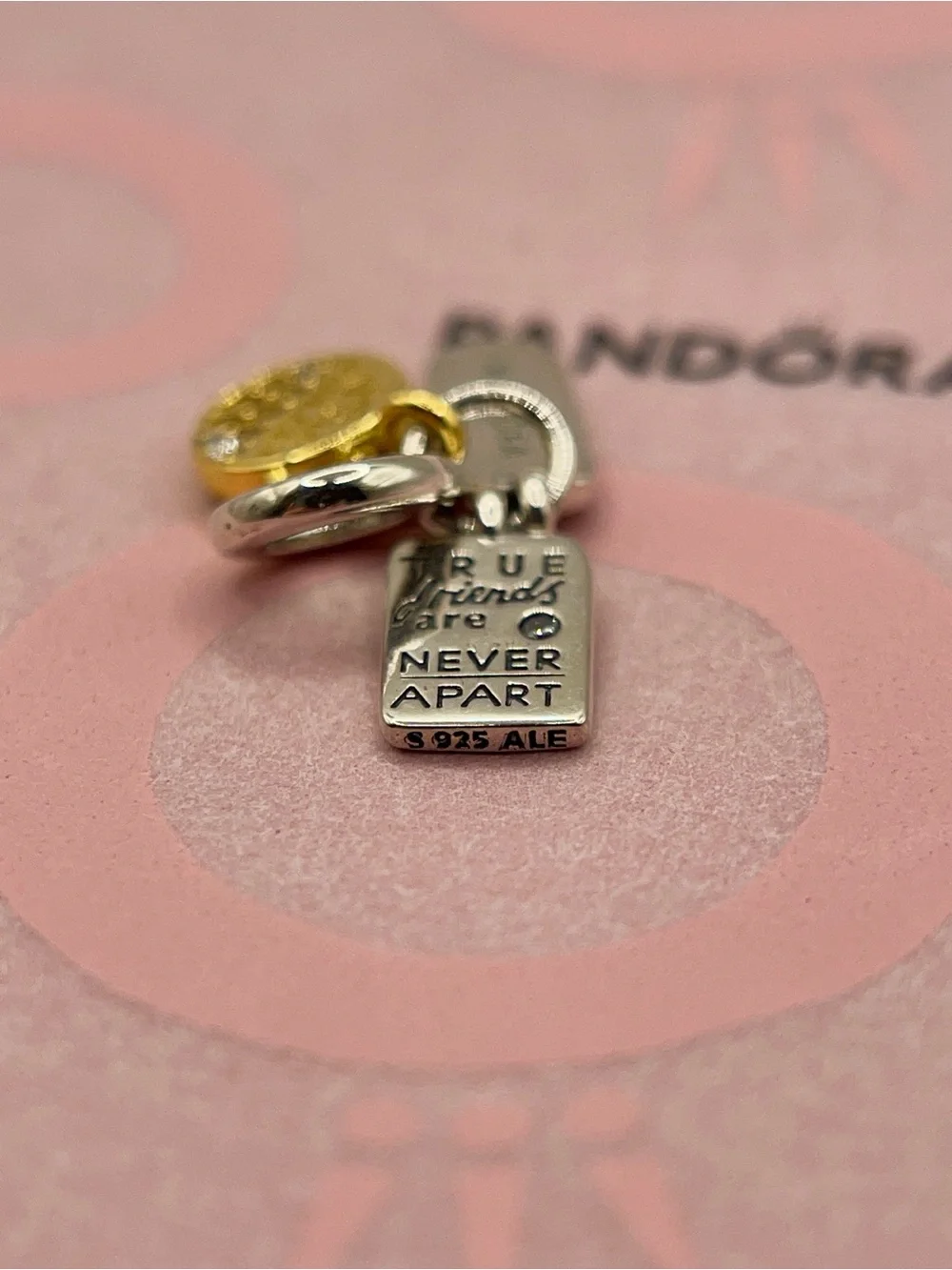 Pandora Friendship Triple Dangle Two-Tone Sterling Silver Charm 762243C01